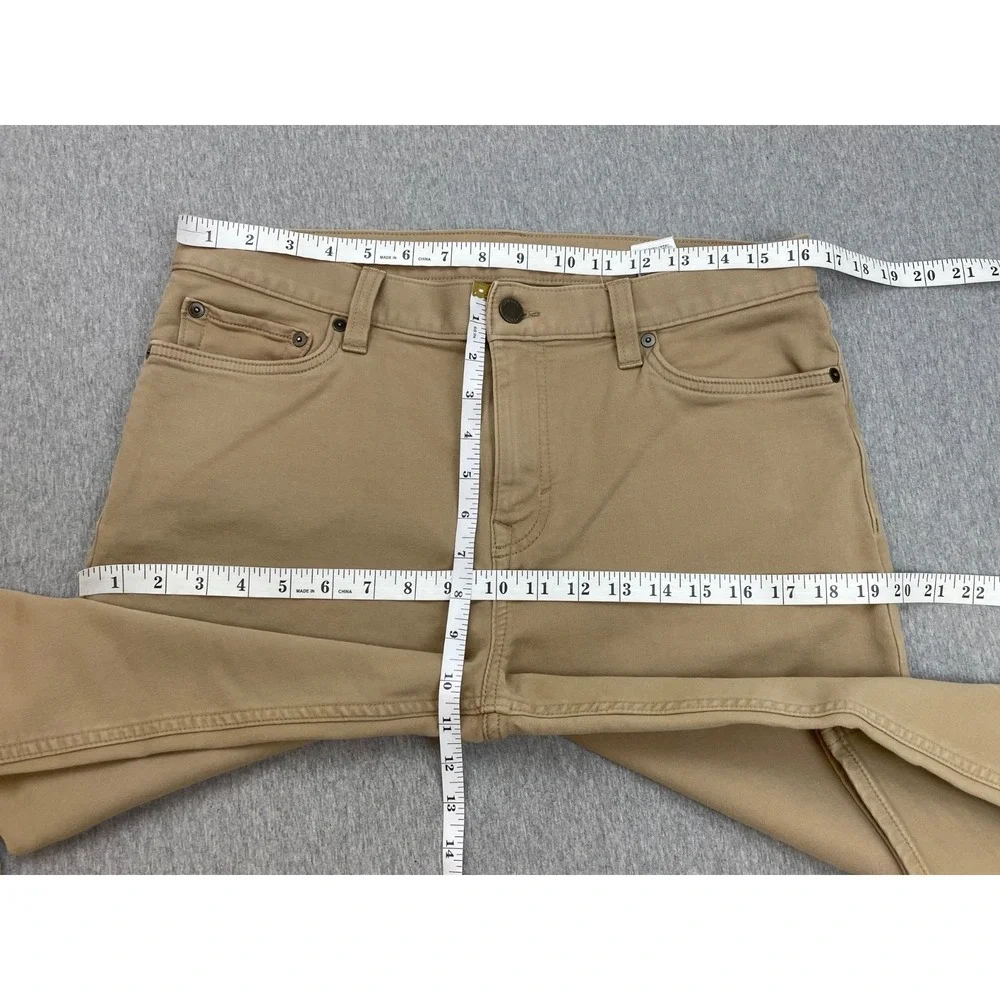 Banana Republic Pants Mens 33 x 32 Beige Cotton Blend Stretch Slim Fit Traveler